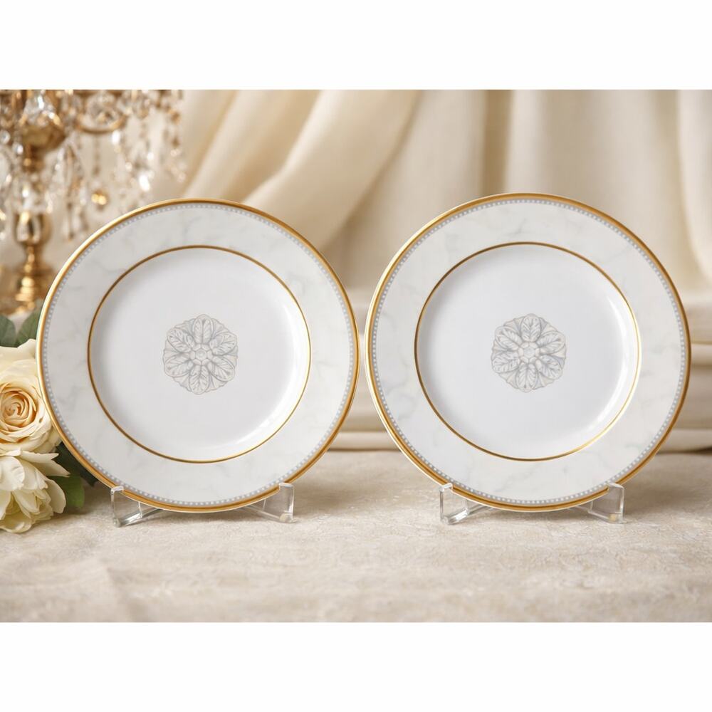 Set of 2 Royal Doulton Naples Platinum Bread Plates – Brand New Condition
